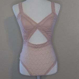 Aerie blush lace bodysuit